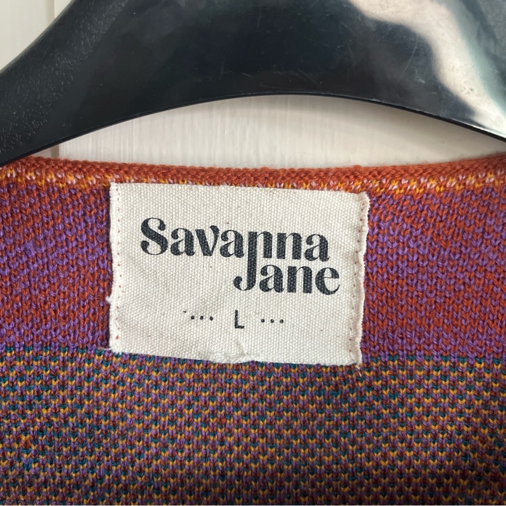 Savanna Jane Multicolor Patterned Cardigan - Picture 2 of 6